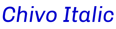 Chivo Italic шрифт